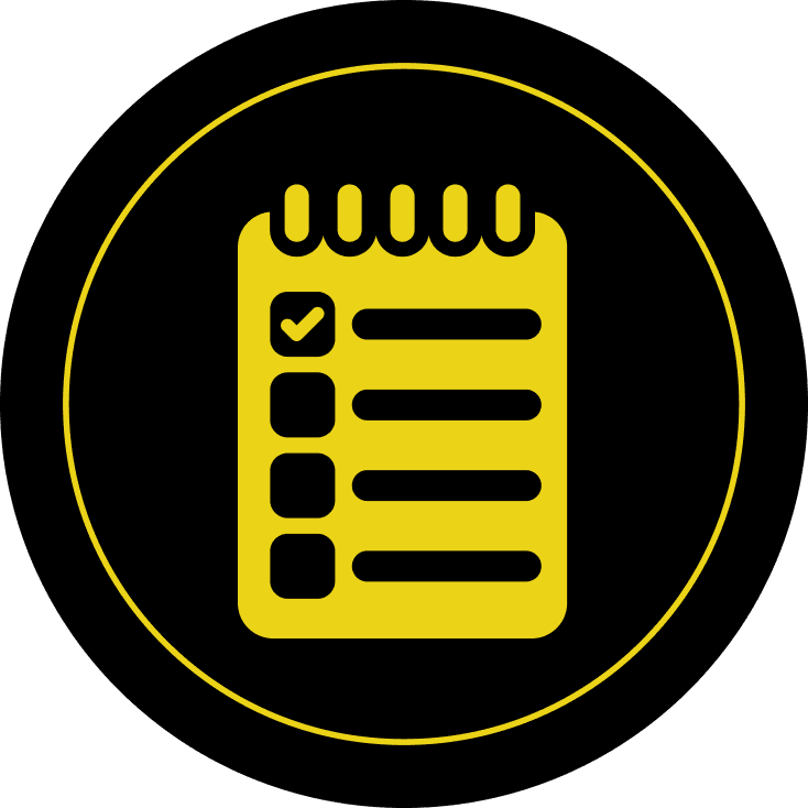 Une illustration d’un cahier avec une liste de choses à faire.