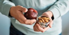 woman holding healthy snacks